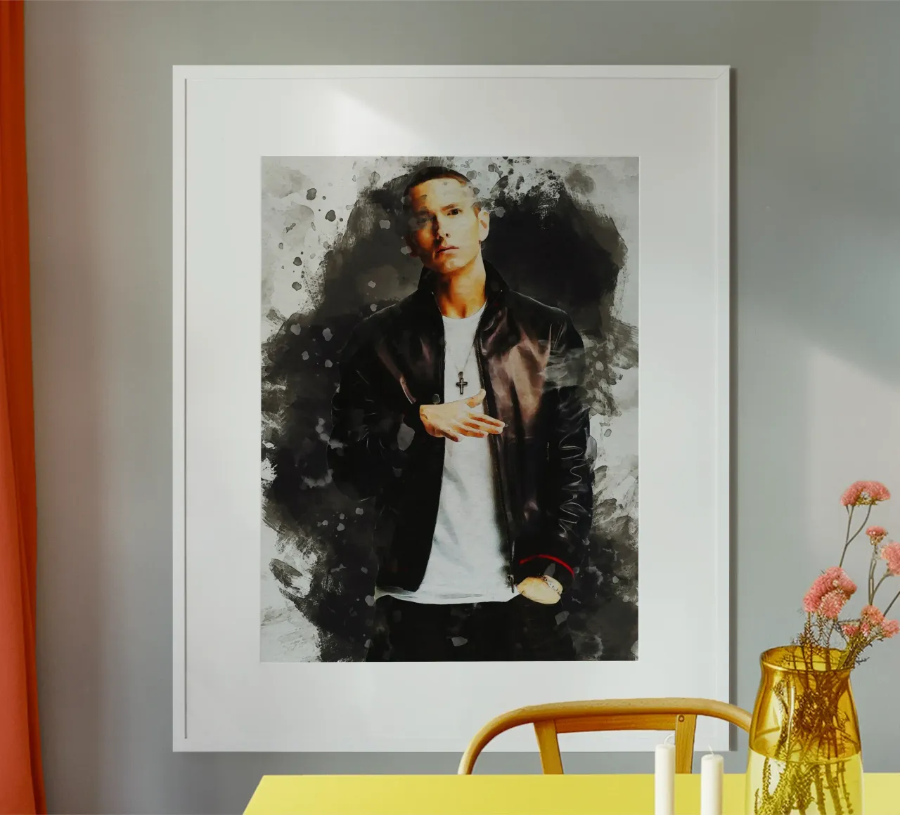 Smudge of Portrait Eminem Poster von Gunawan Rb
