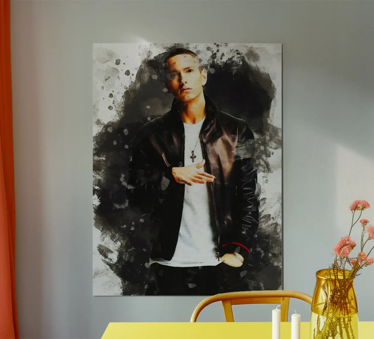 Smudge of Portrait Eminem Poster von Gunawan Rb
