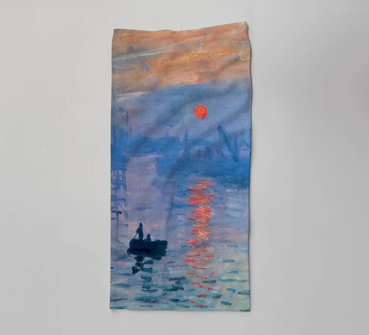 sunrise silhouette claude monet towel by belong shop
