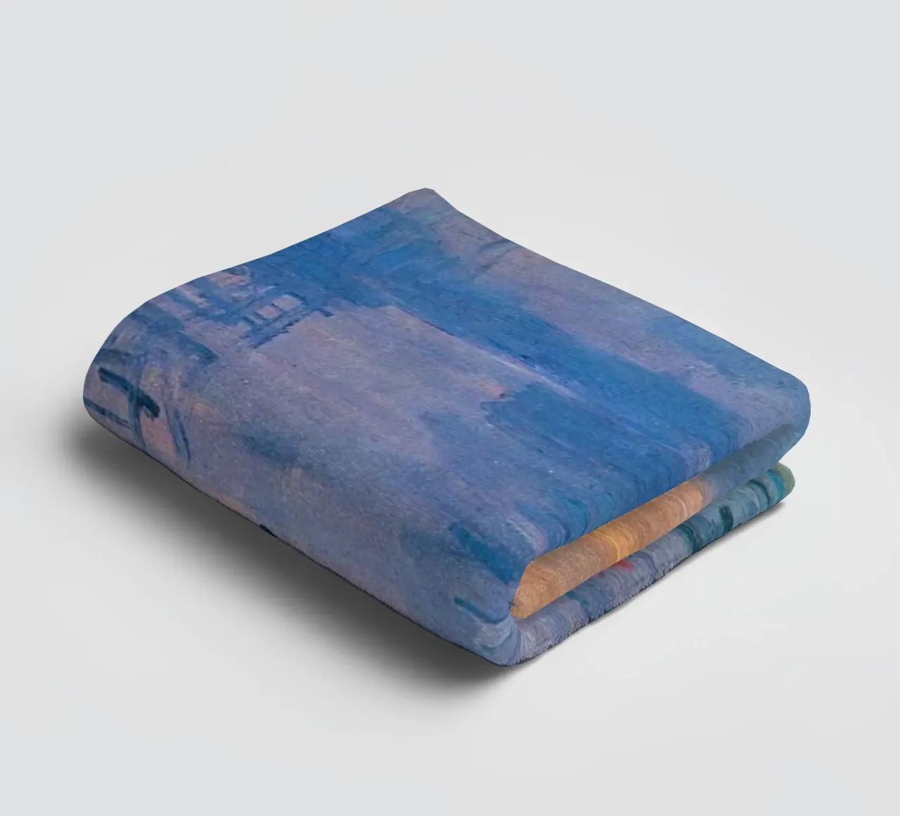 sunrise silhouette claude monet towel by belong shop