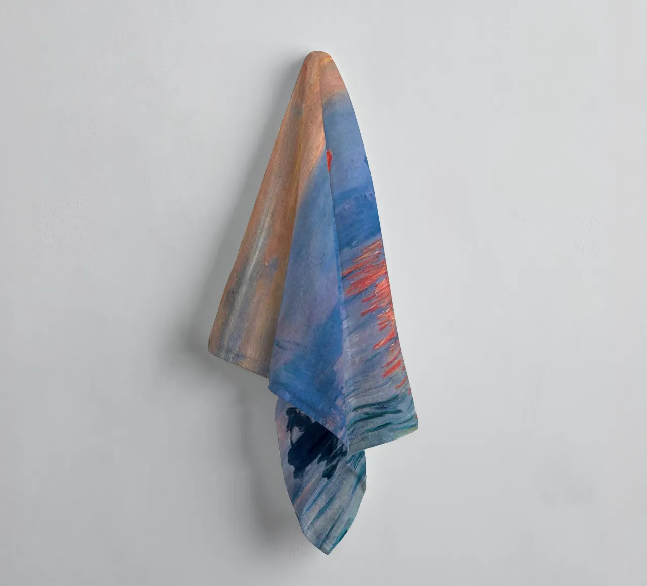 sunrise silhouette claude monet towel by belong shop