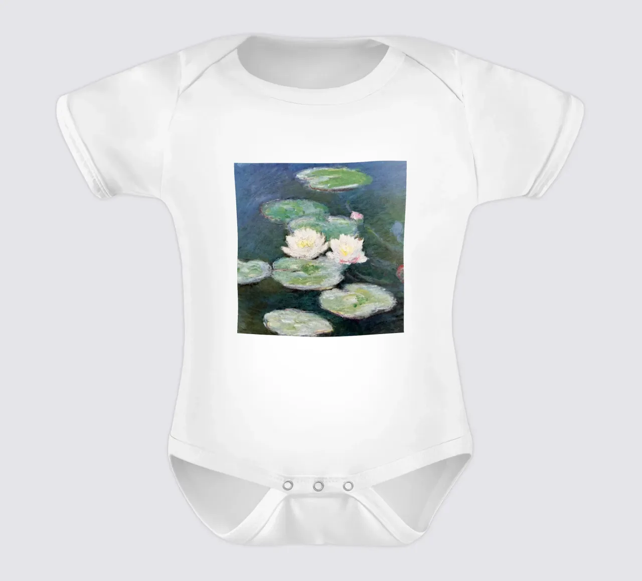 ninfea nella palude claude monet body neonato maniche corte da belong shop