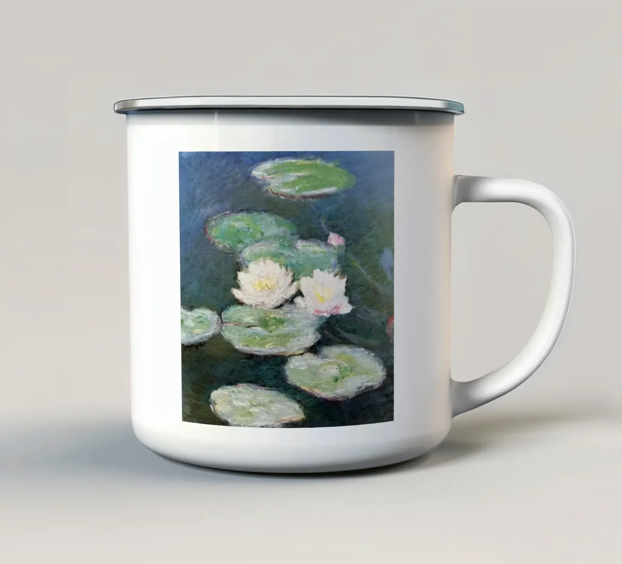ninfea nella palude claude monet tazza in smalto da belong shop
