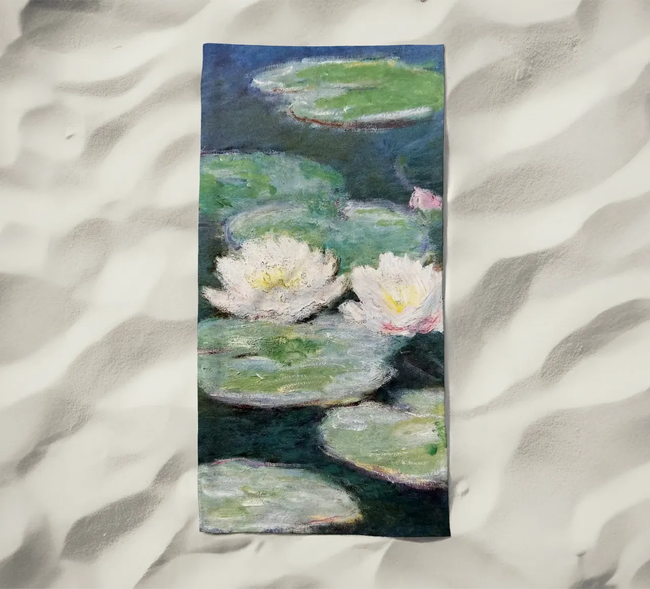 ninfea nella palude claude monet telo mare da belong shop
