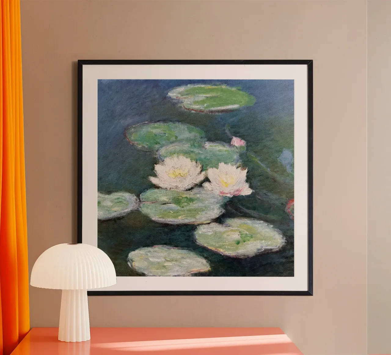 ninfea nella palude claude monet poster con telaio in legno da belong shop