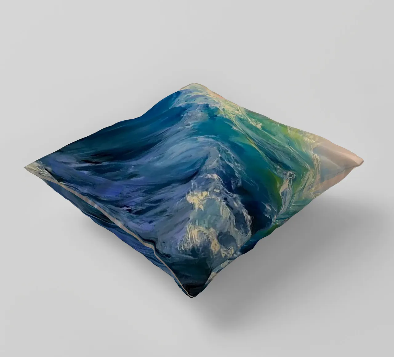 claude monet great waves art print decorative cushion by belong shop
