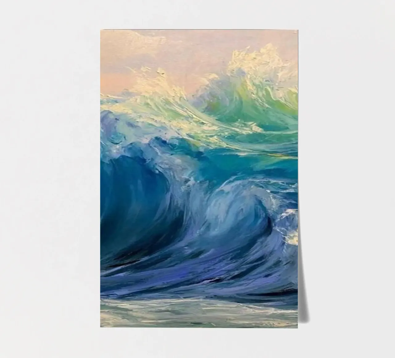 claude monet great waves art print sticker sheet by belong shop