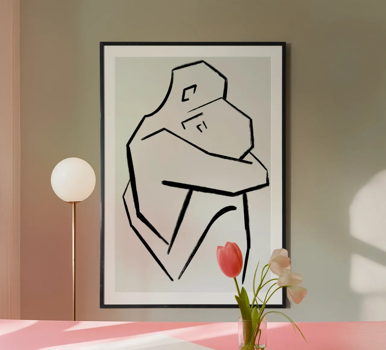 Embrace poster con telaio in legno da Graphite