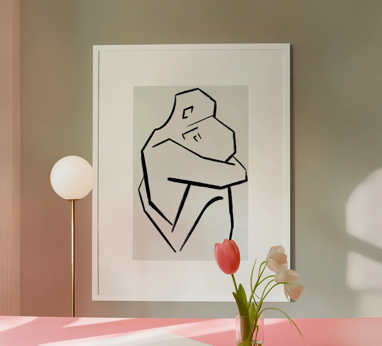Embrace poster con telaio in legno da Graphite