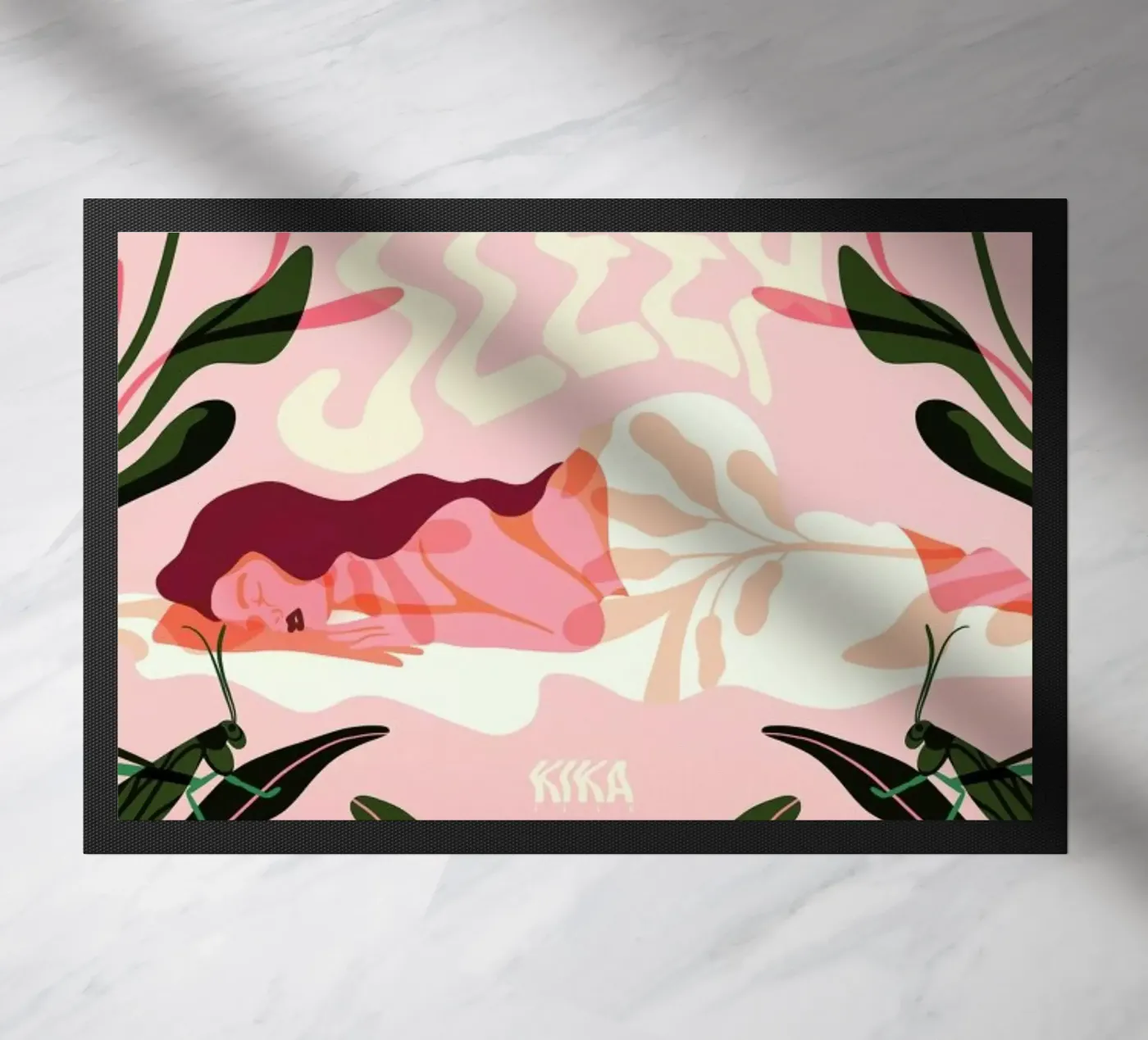 Nap doormat by Kika illu