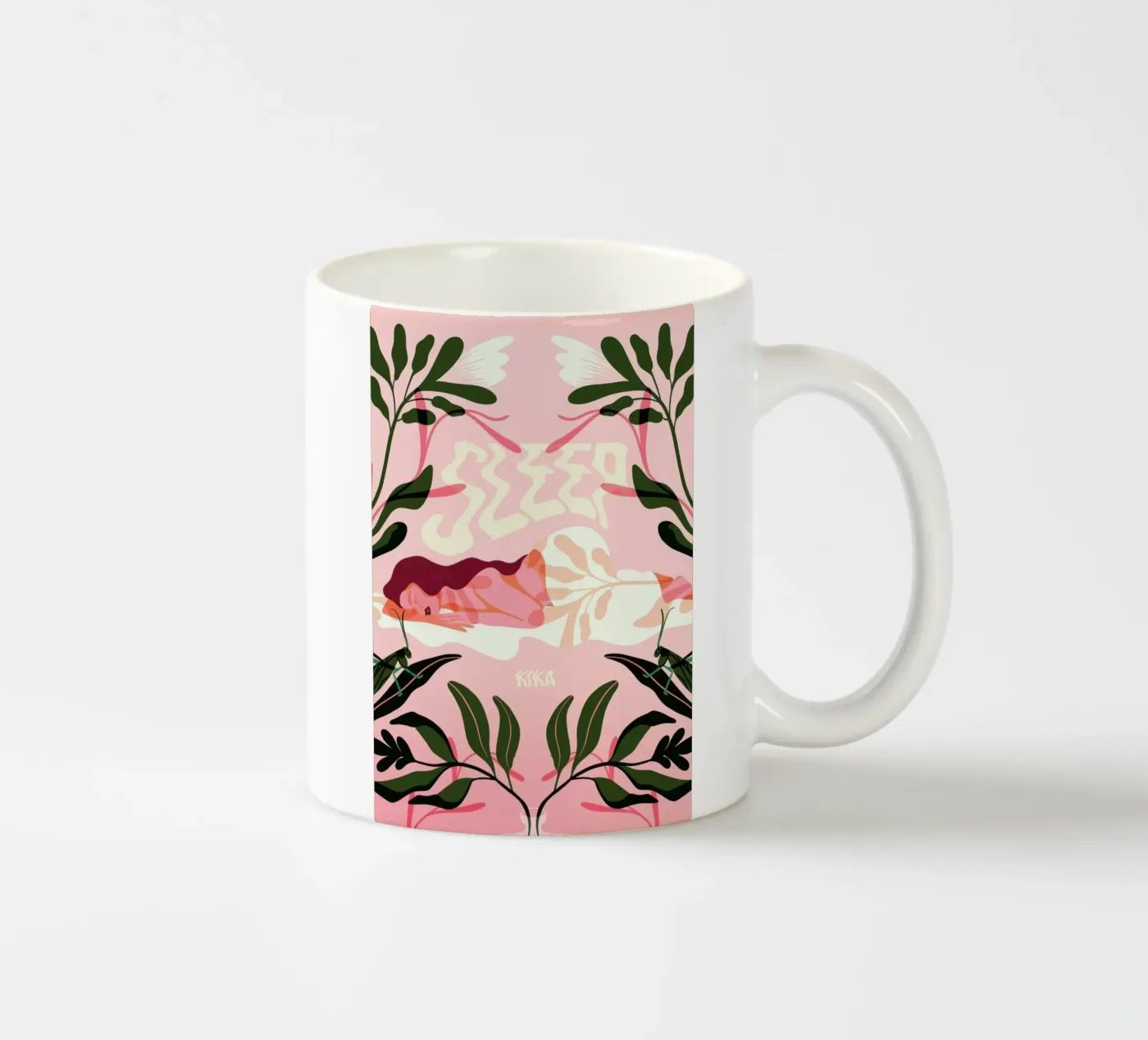 Nap ceramic mug by Kika illu