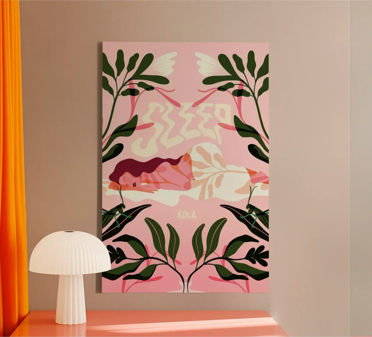 Nap canvas met Baklijst van Kika illu