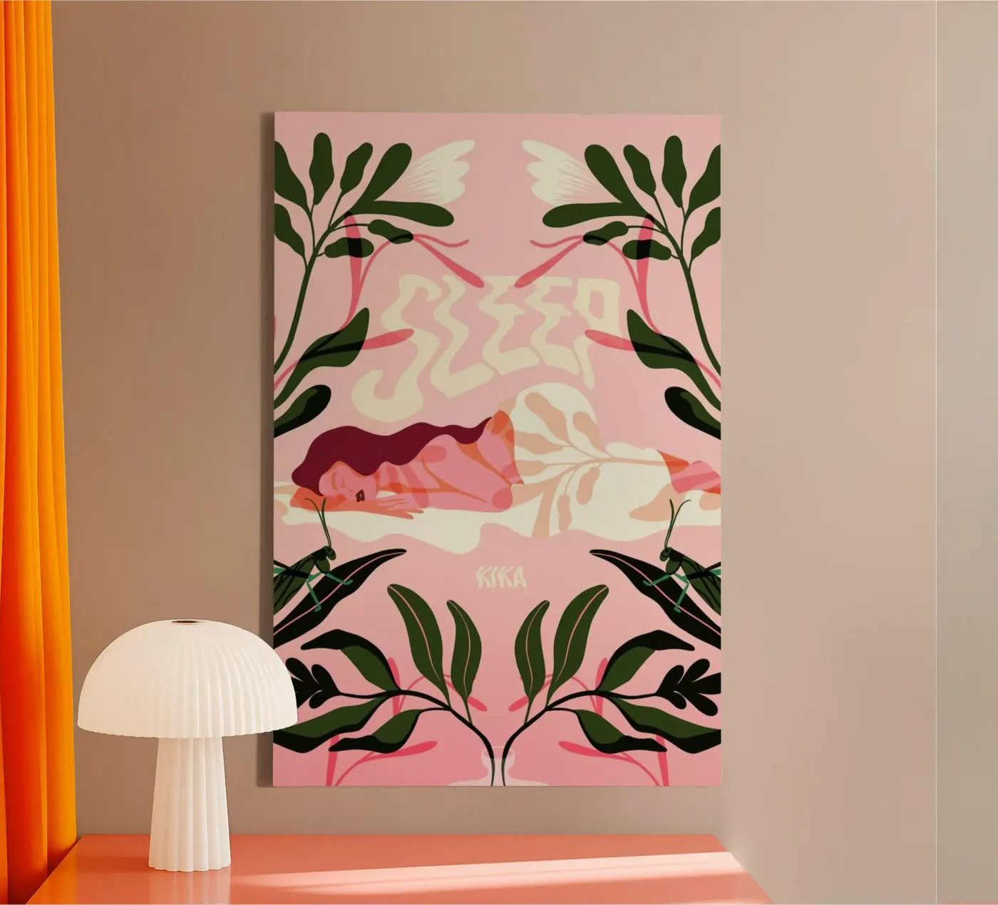 Nap canvas van Kika illu