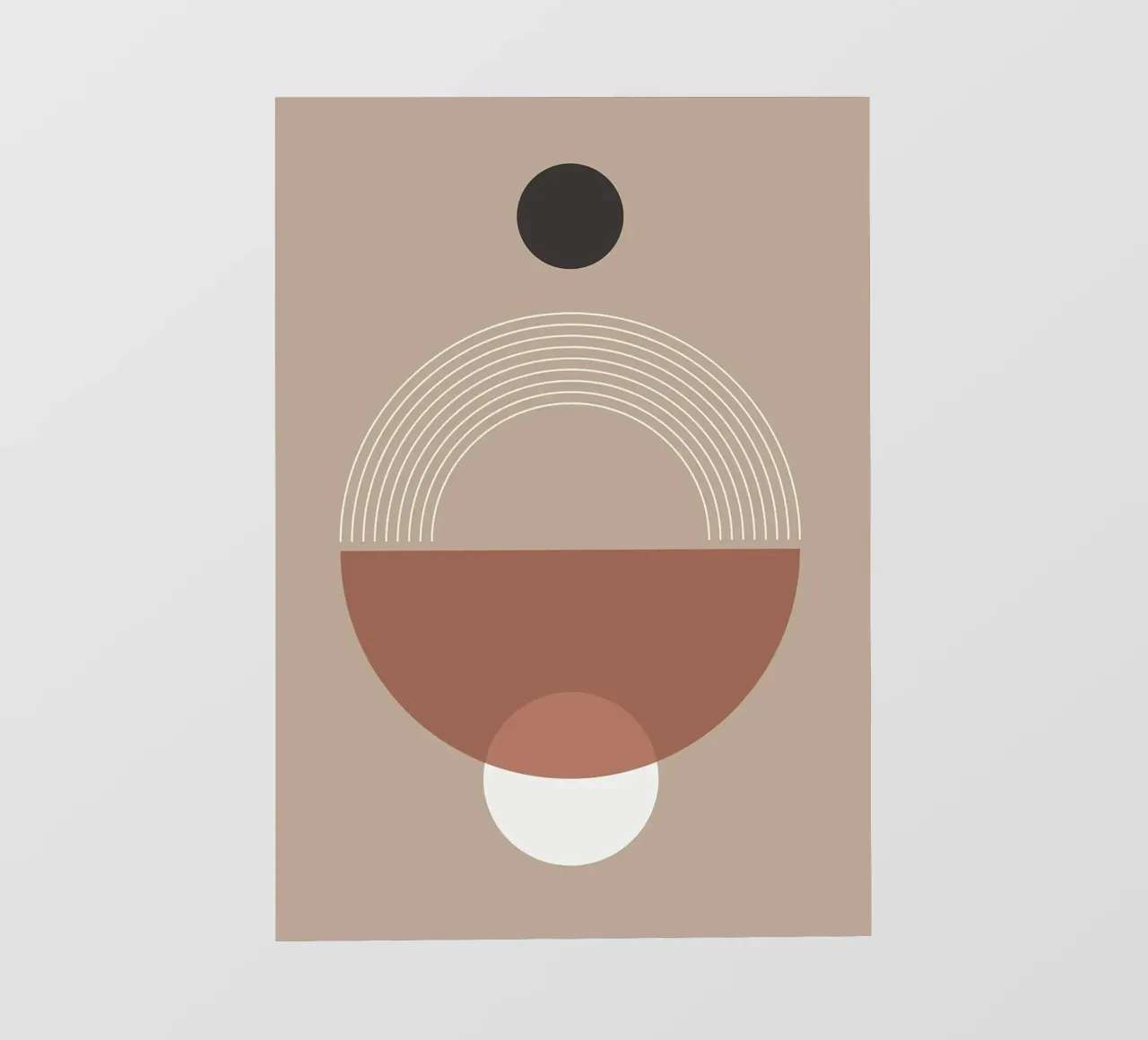 cerchio semicerchio minimalismo linee curve forme geometriche telo in pvc da Nick Haluck