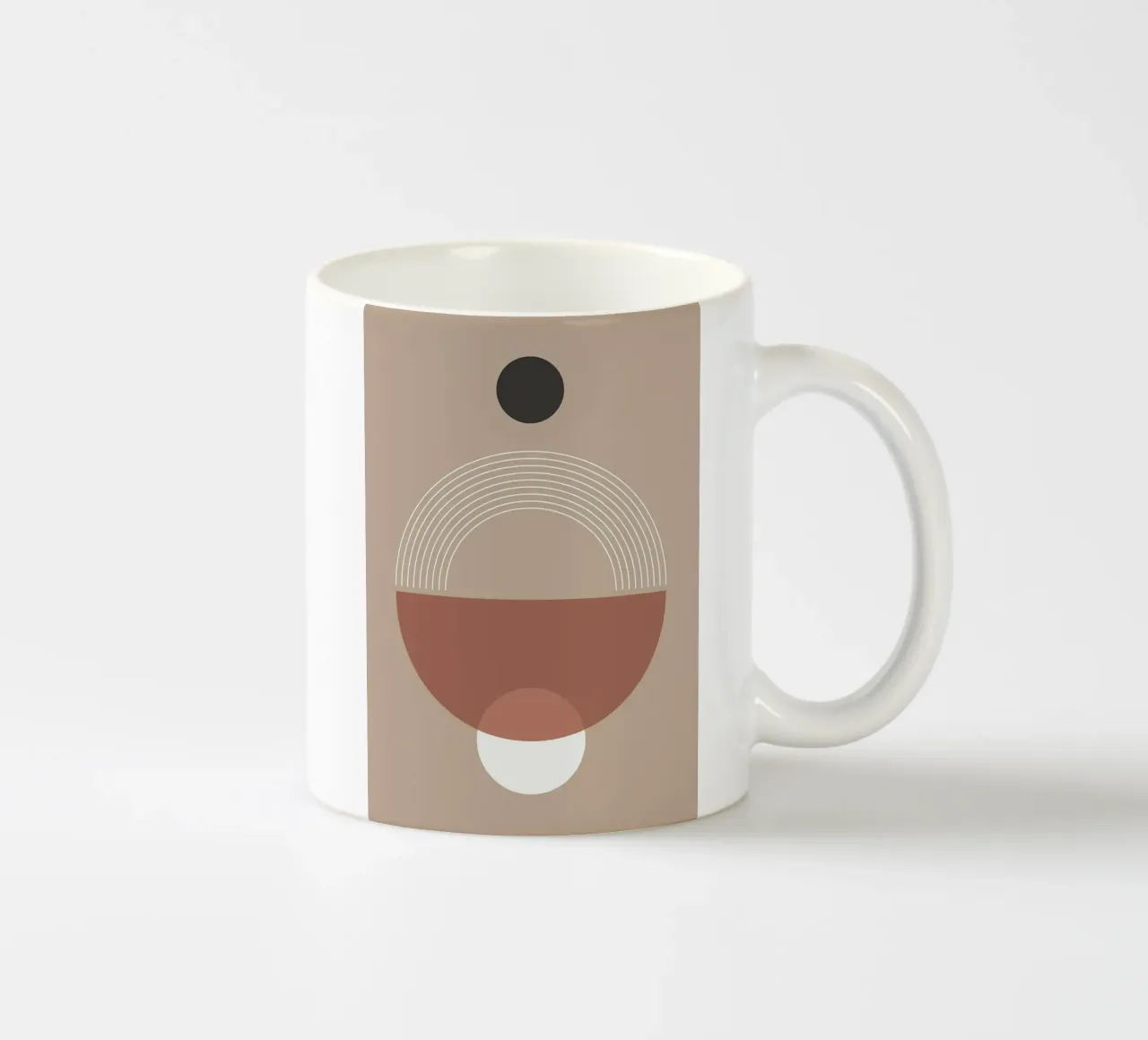 cerchio semicerchio minimalismo linee curve forme geometriche tazza in ceramica da Nick Haluck