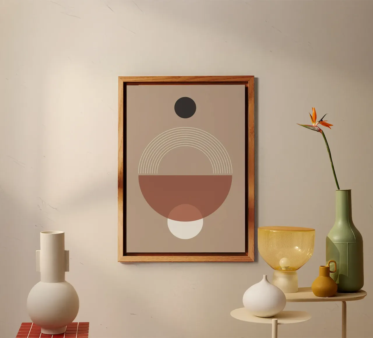 cerchio semicerchio minimalismo linee curve forme geometriche alluminio dibond da Nick Haluck