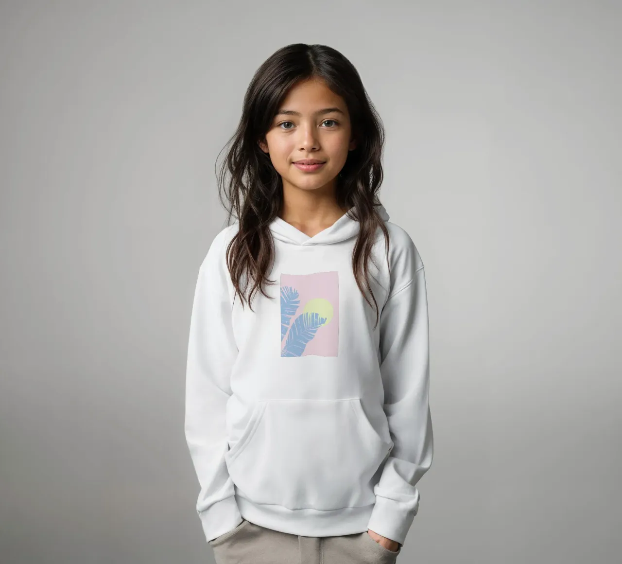 Pastel Field felpa bambino con cappuccio da Pure