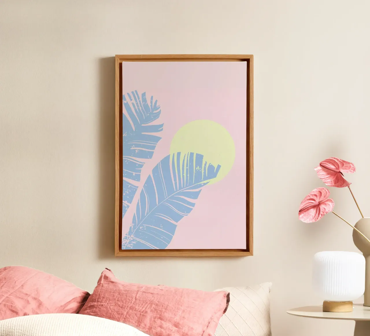 Pastel Field tela con Cornice a cassetta da Pure
