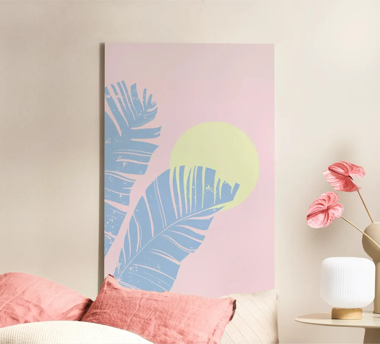 Pastel Field tela con Cornice a cassetta da Pure