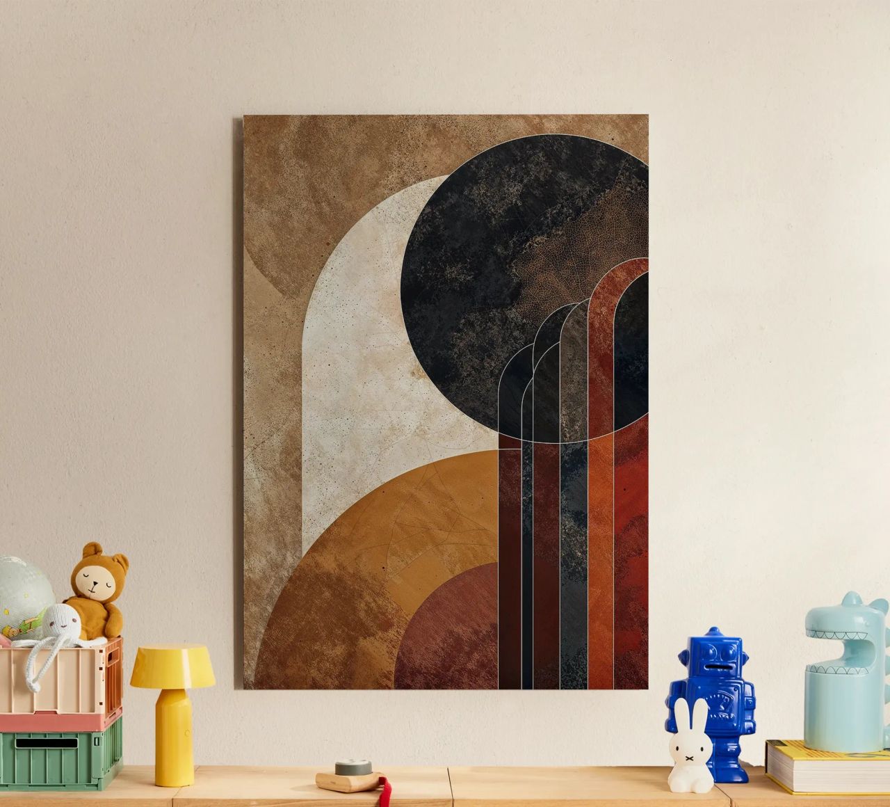 cerchi linee curve forme astratte texture toni della terra ov alluminio dibond da Nick Haluck