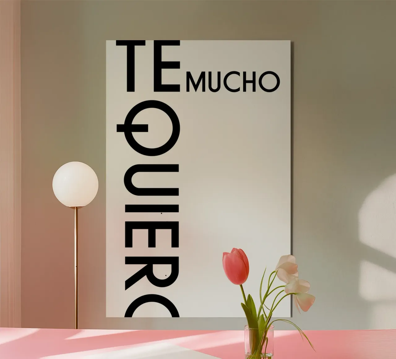 Ti amo molto alluminio dibond da YV TYPOGRAPHY
