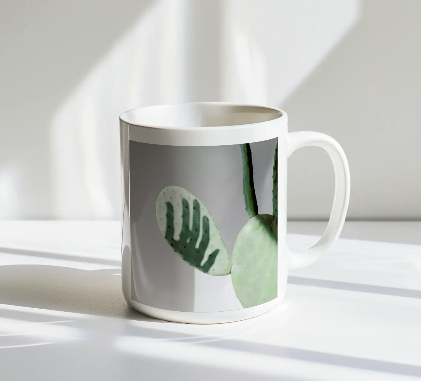 Hello Cactus ceramic mug by George Griefy