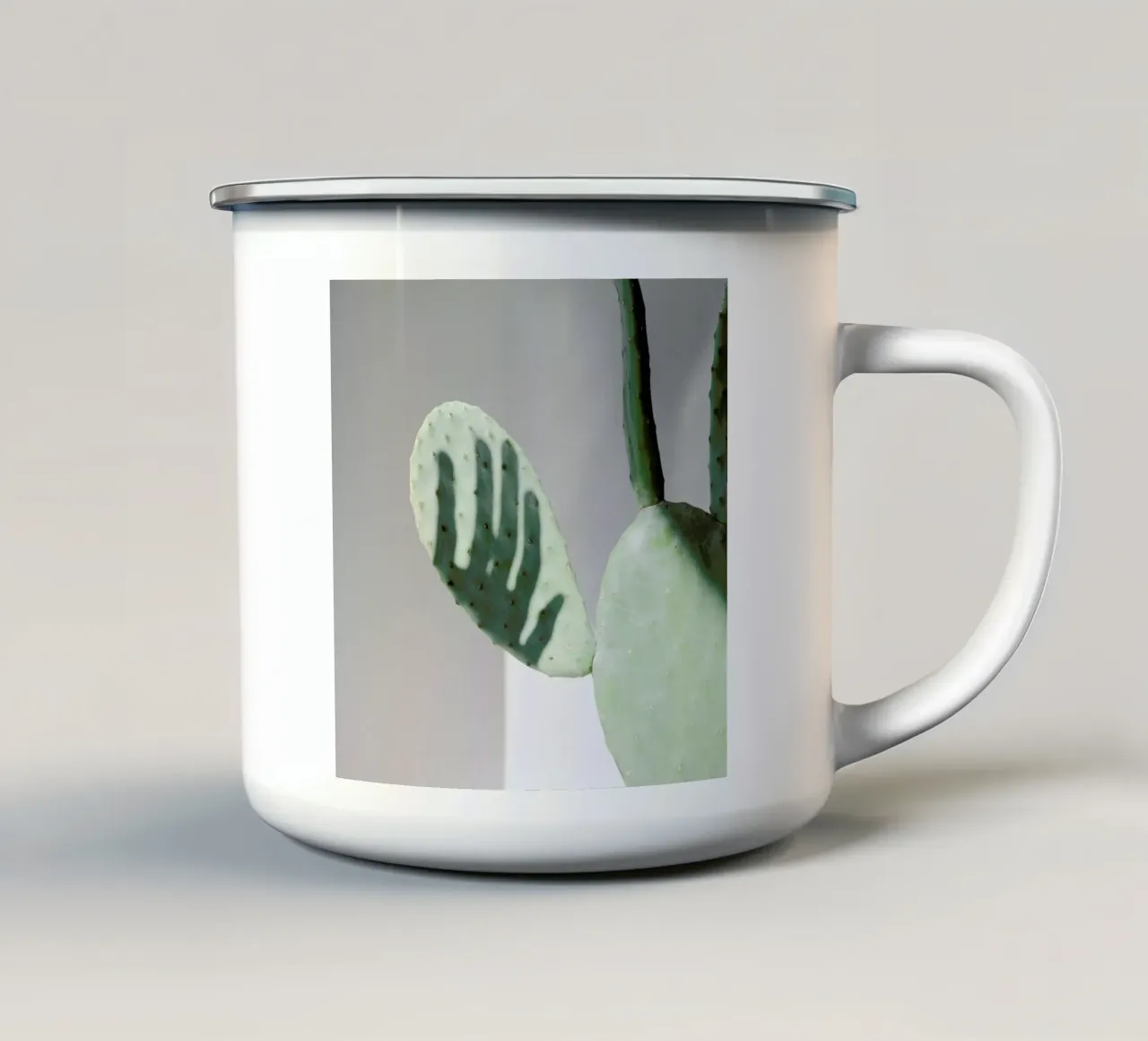 Hello Cactus tazza in smalto da George Griefy