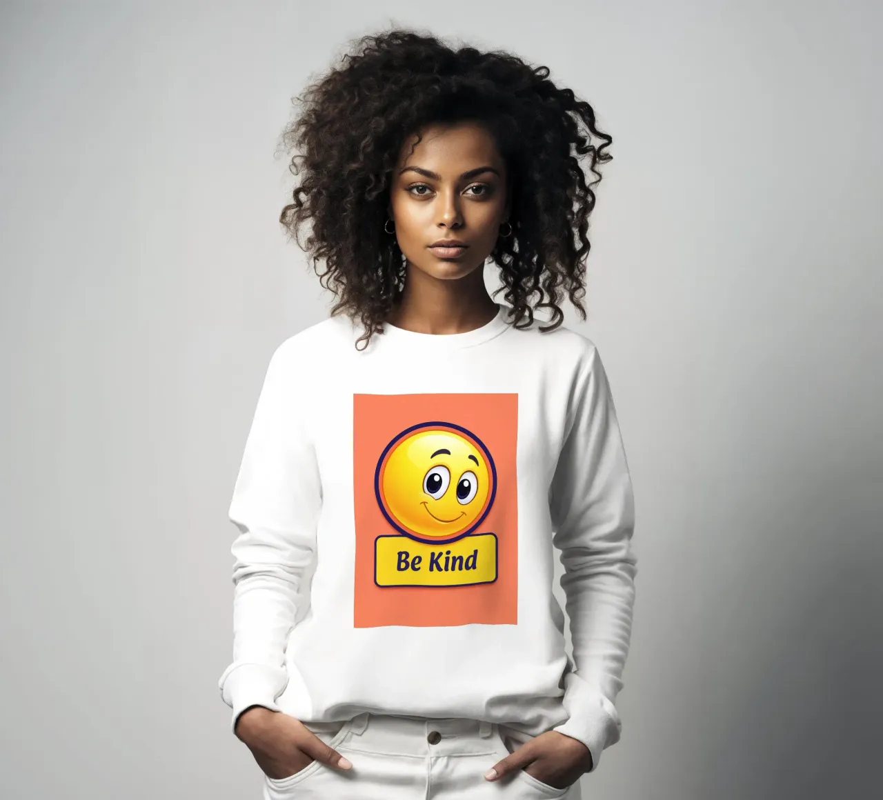 Emoticona sorriso Be Kind felpa da PitaraS