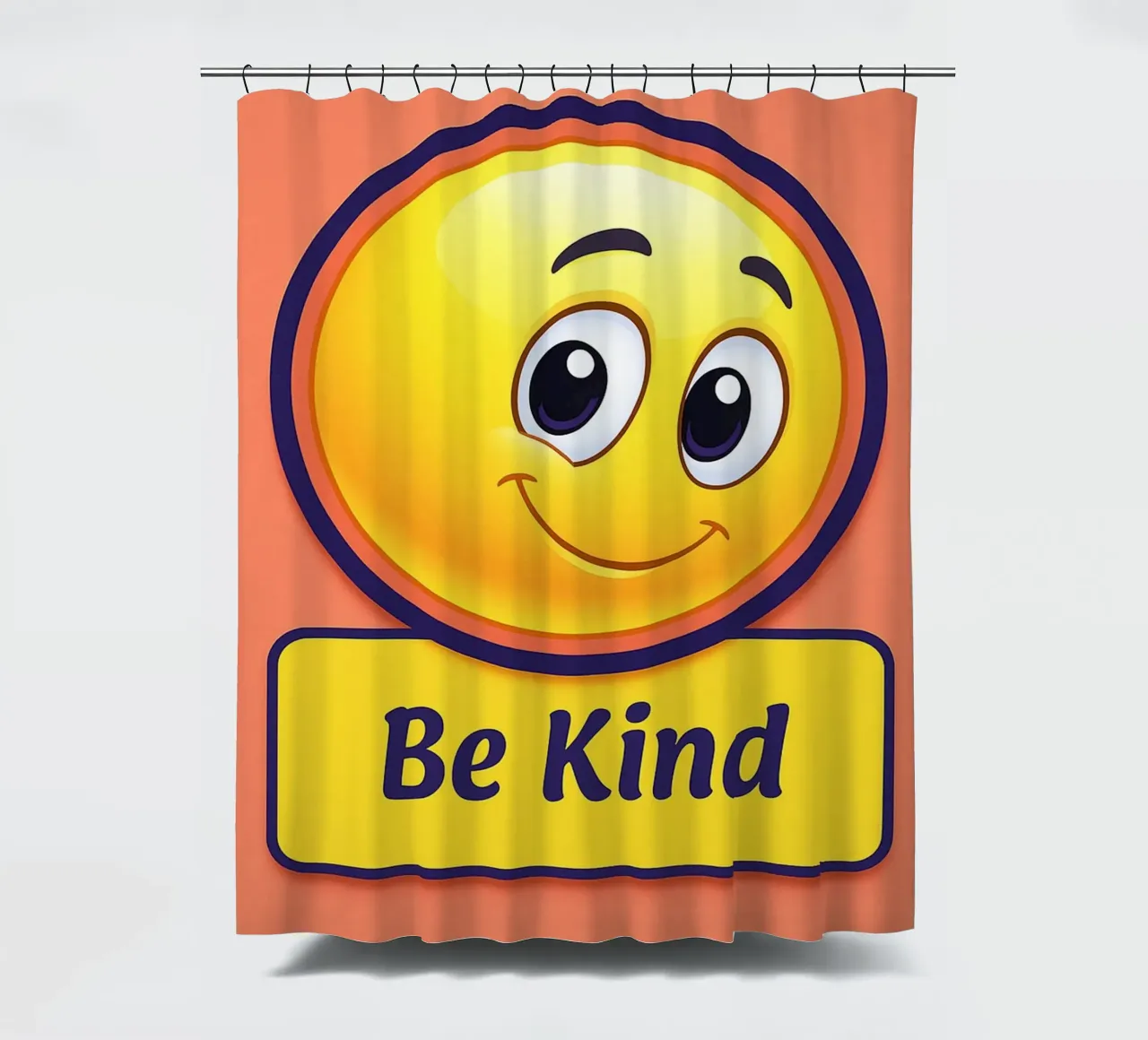 Emoticona sorriso Be Kind tenda da doccia da PitaraS