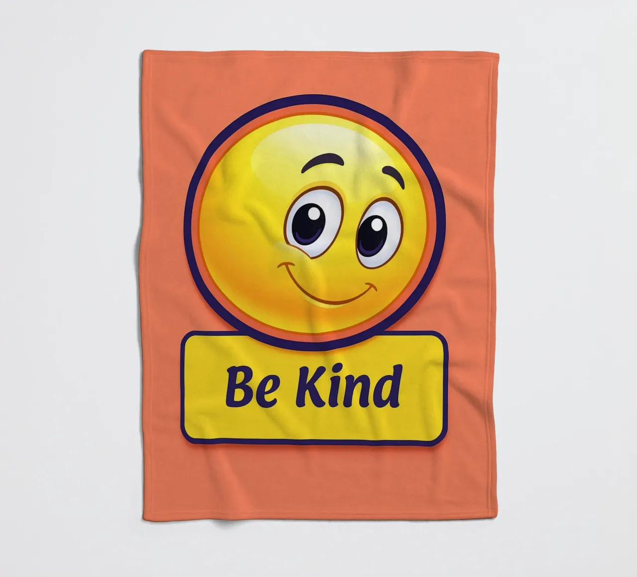 Emoticona sorriso Be Kind coperta in pile da PitaraS