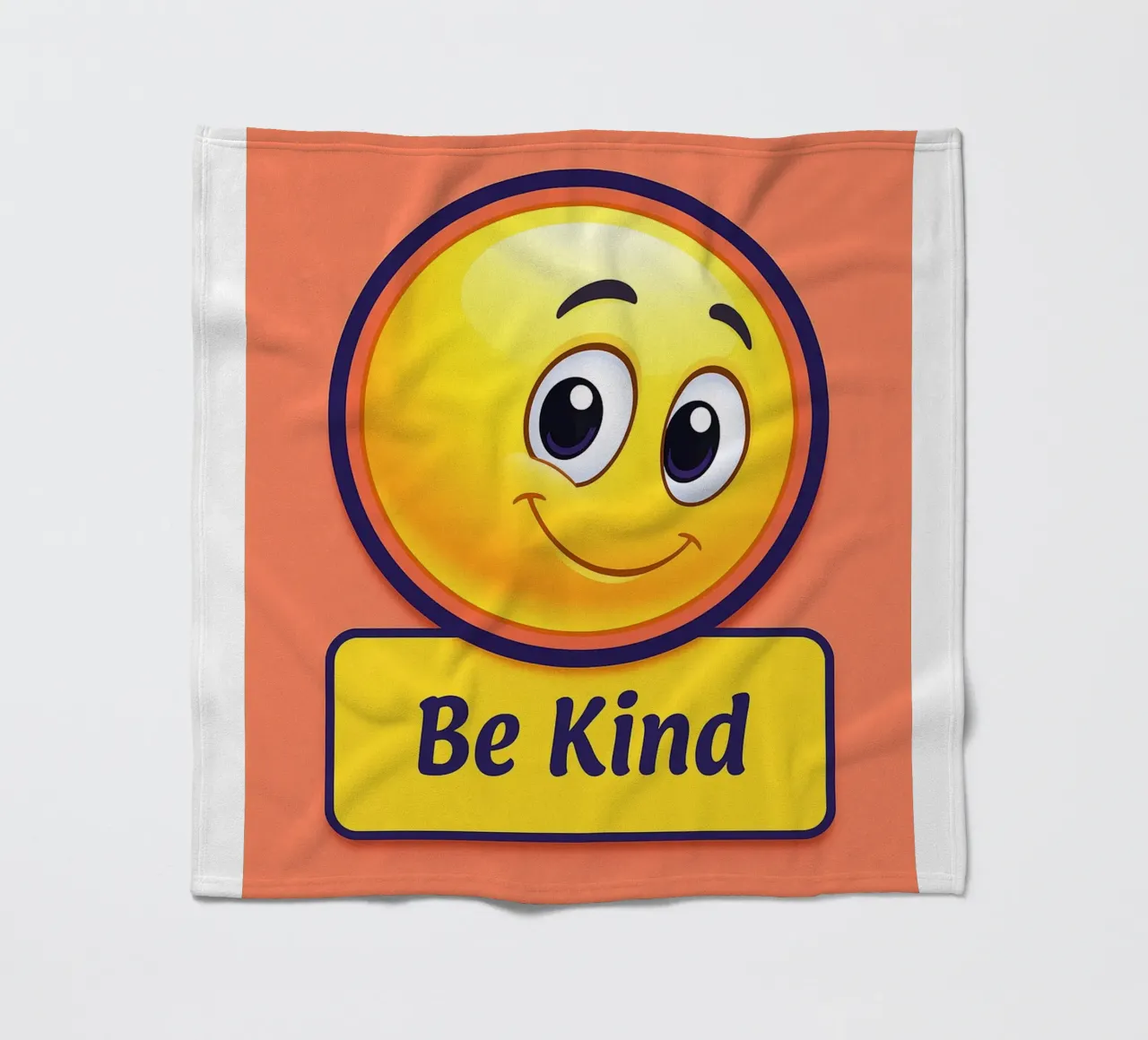 Emoticona sorriso Be Kind coperta in pile da PitaraS