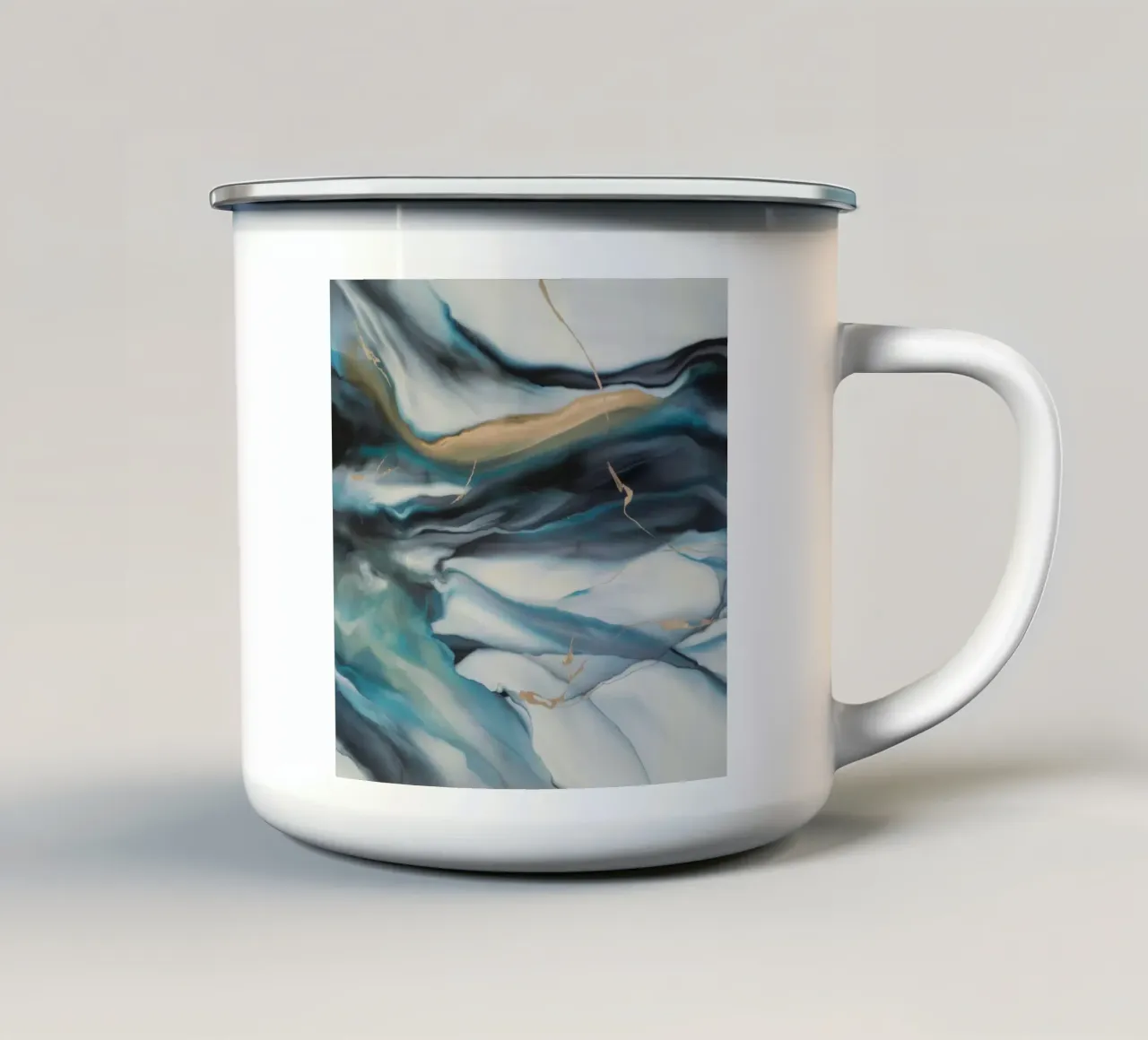Onda di deriva marmorizzata tazza in smalto da Monarch Arc