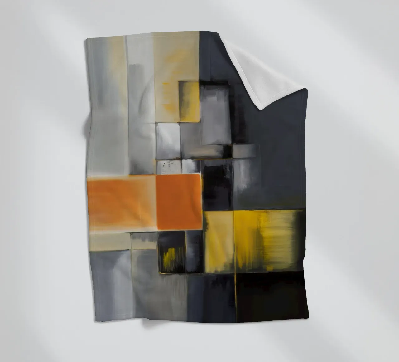 Block Frame Glow fleece blanket by Monarch Arc