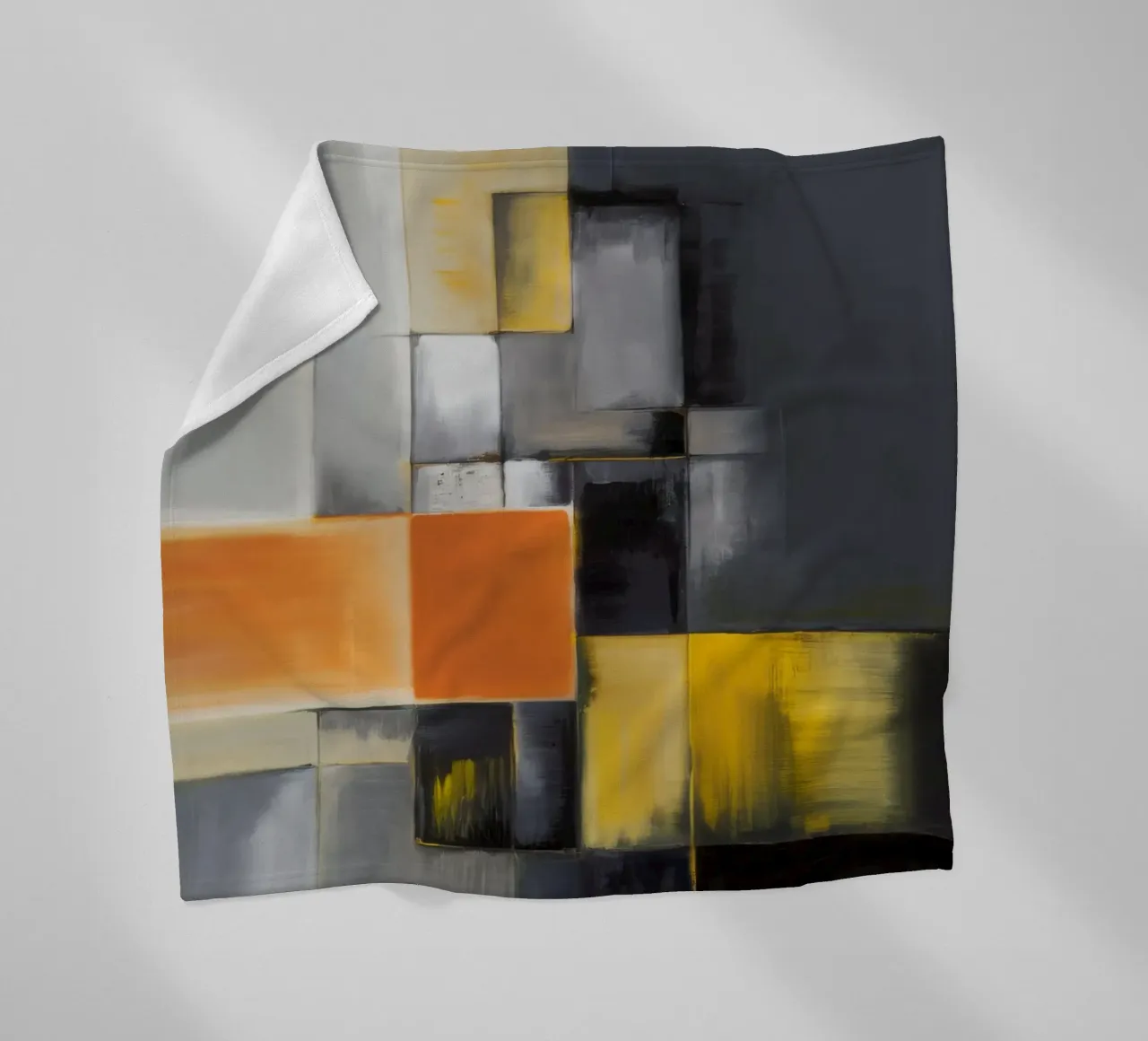 Block Frame Glow fleece blanket by Monarch Arc