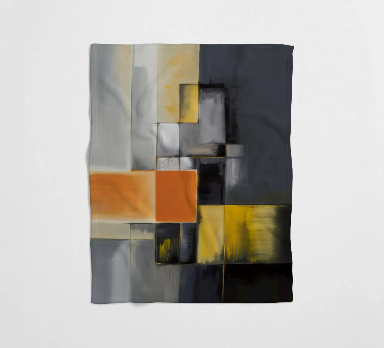 Block Frame Glow fleece blanket by Monarch Arc