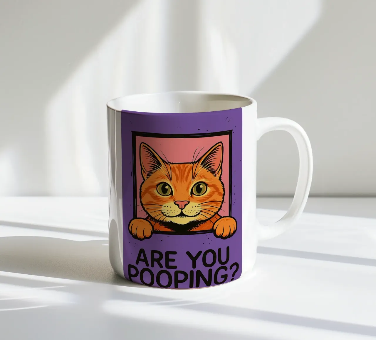 gatto stai facendo la cacca in bagno divertente tazza in ceramica da PitaraS