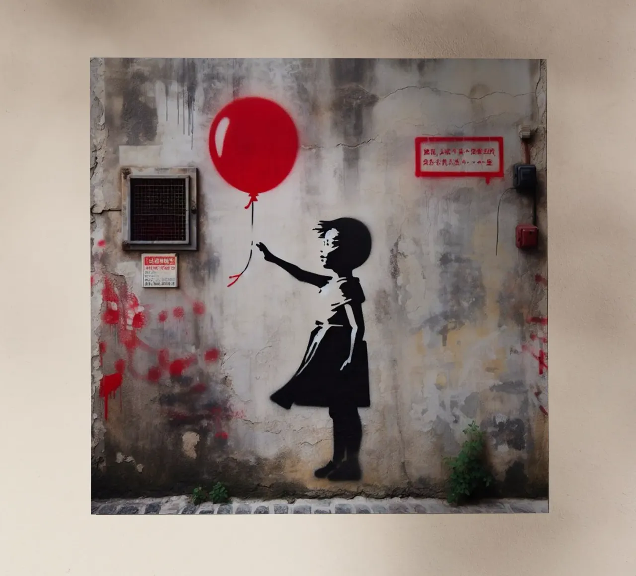 Hier ist Red Ballon Backlit Folie von Betty Shops