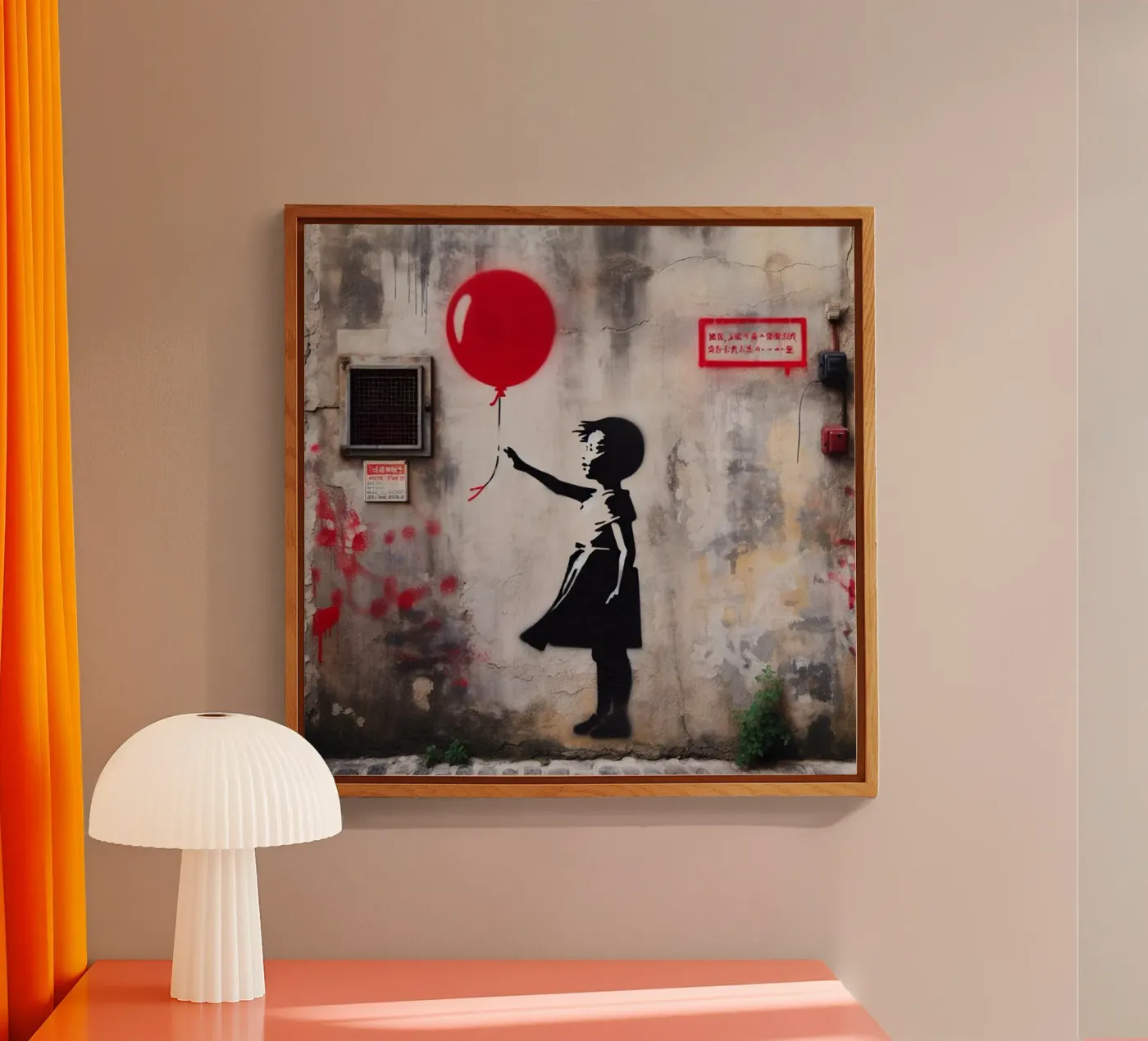 This is Red Ballon plexiglass da Betty Shops