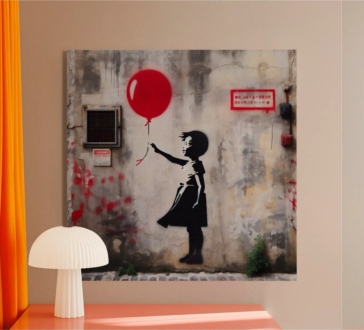 This is Red Ballon plexiglass da Betty Shops