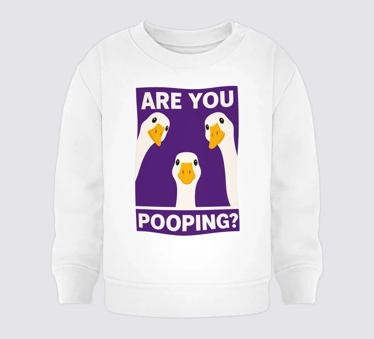 Duck are you pooping sudadera de bebé de PitaraS