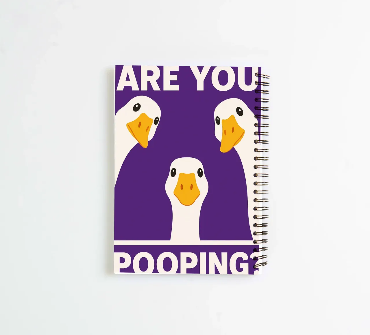 Duck are you pooping spiral notebook by PitaraS
