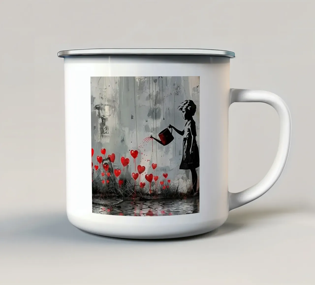 I fiori dell'amore tazza in smalto da Betty Shops