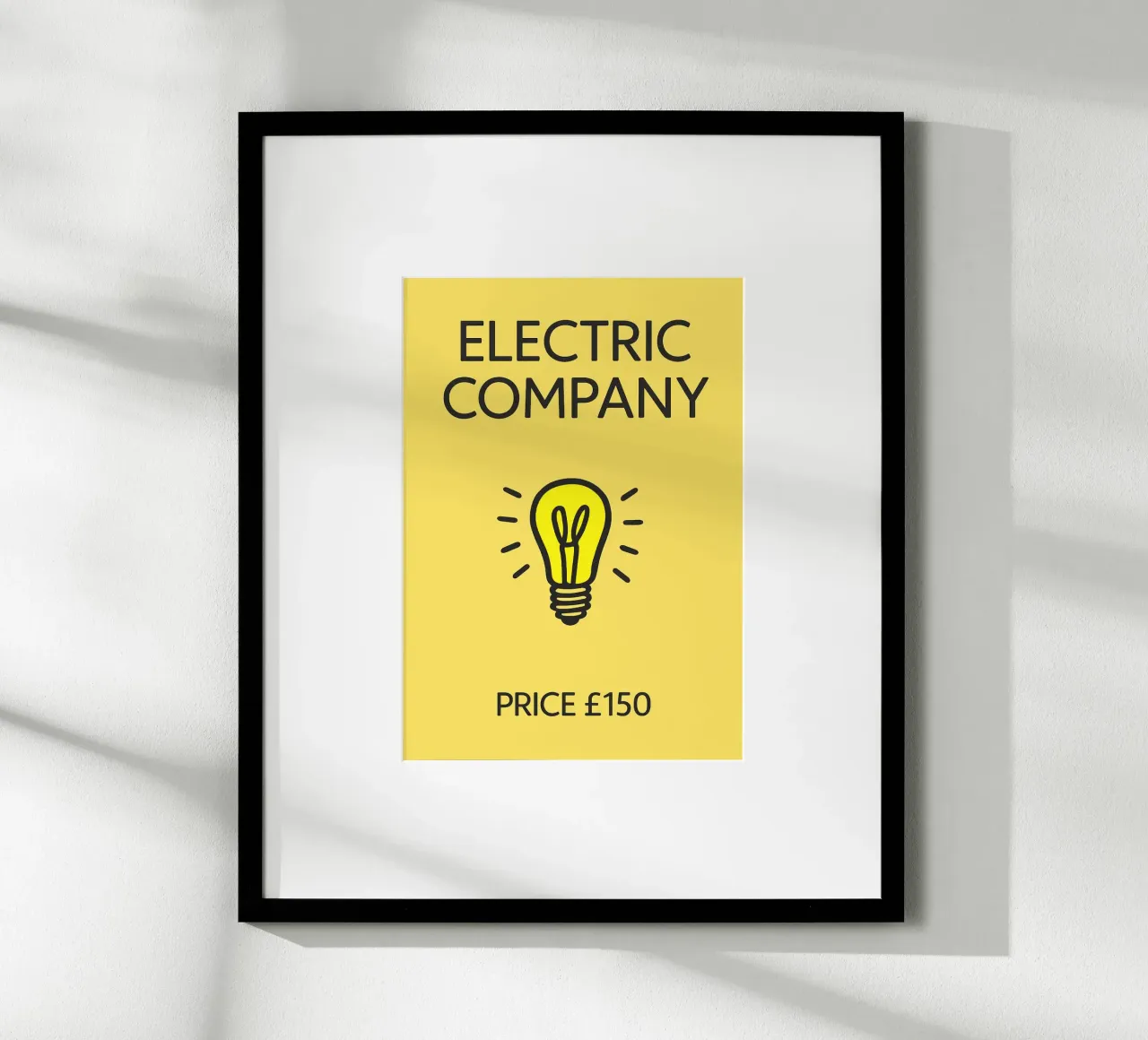 Azienda elettrica Monopolio Bagno divertente poster con telaio in plastica da PitaraS