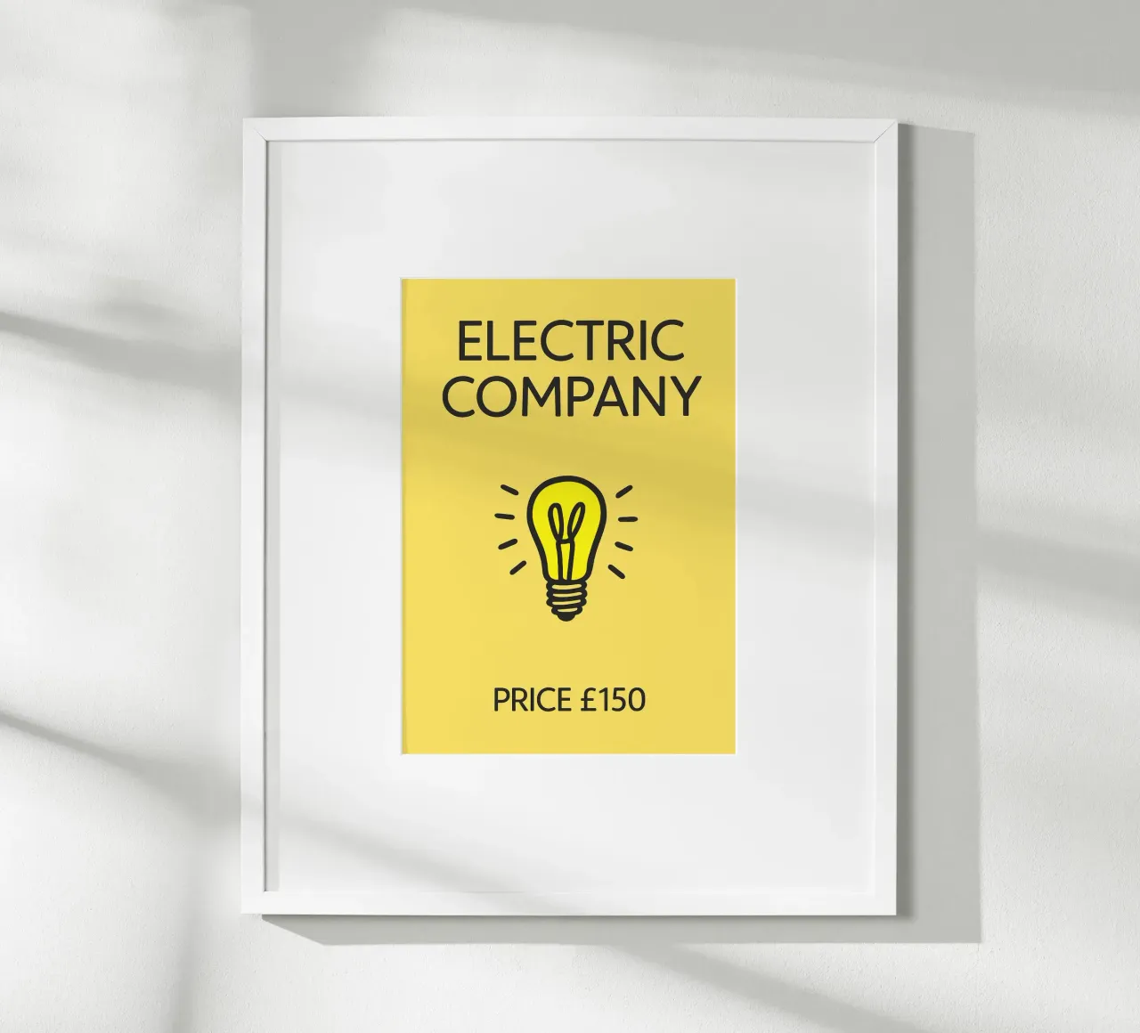 Azienda elettrica Monopolio Bagno divertente poster con telaio in plastica da PitaraS