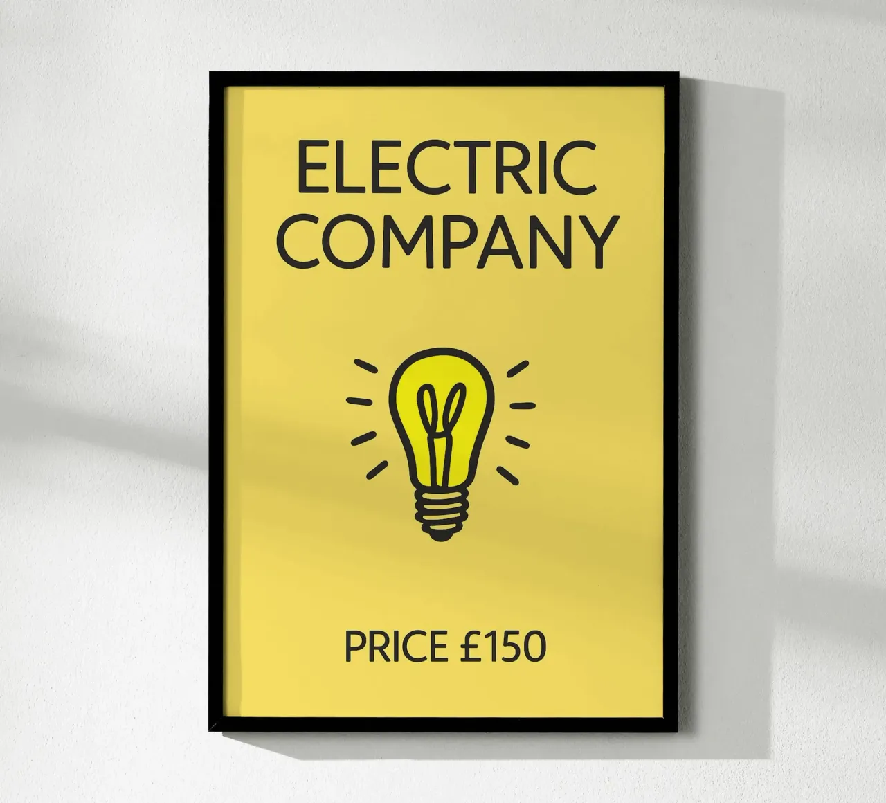 Azienda elettrica Monopolio Bagno divertente poster con telaio in plastica da PitaraS