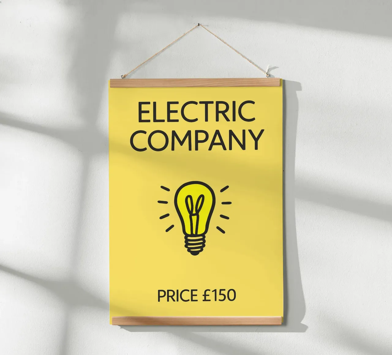Azienda elettrica Monopolio Bagno divertente poster con telaio in plastica da PitaraS