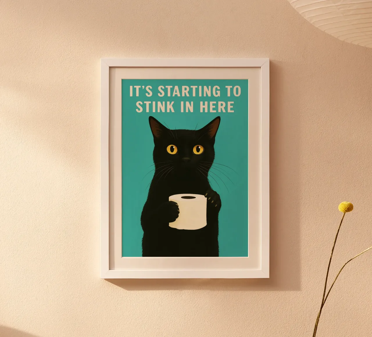umorismo divertente sul toliet dei gatti, qui la puzza comincia a farsi sentire poster da PitaraS