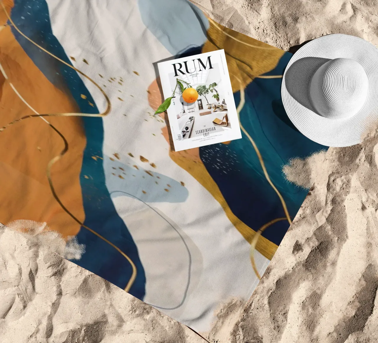 Threaded Earth Glow beach towel by Monarch Arc