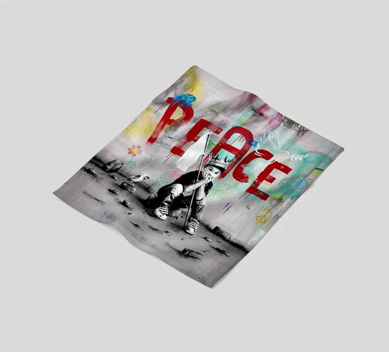 I Want Peace fleece blanket by Betty Shops