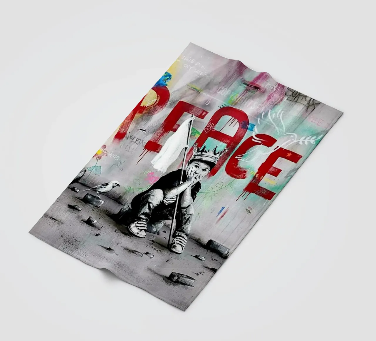 I Want Peace fleece blanket by Betty Shops